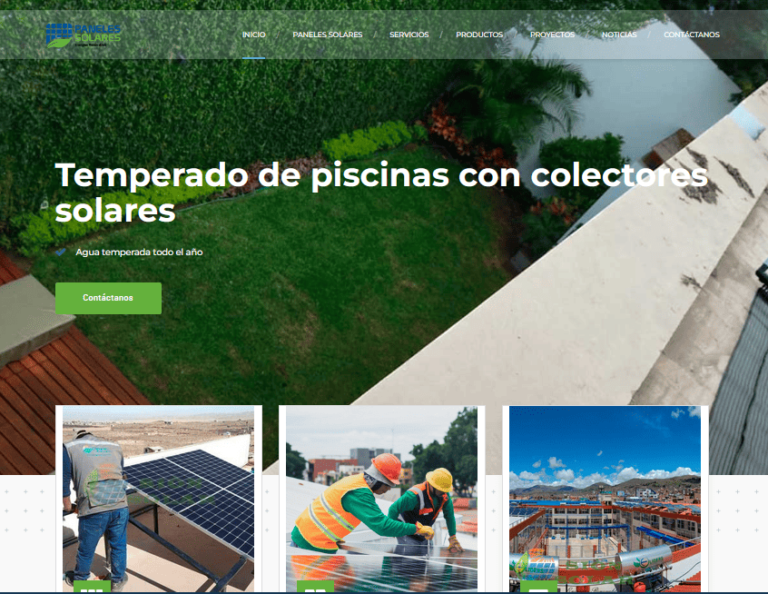 Diseño web PanelesSolaresPeru.com – Energía solar industrial Lima